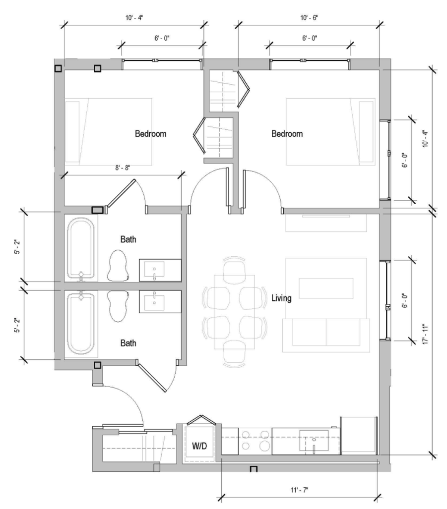 L1 Floor Plan L1 Floor Plan at Nomad Apartments, Portland, Oregon